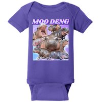 Moo Deng Meme Hippo Baby Bodysuit