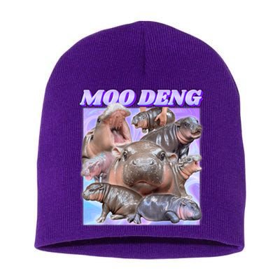 Moo Deng Meme Hippo Short Acrylic Beanie