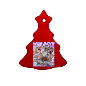 Moo Deng Meme Hippo Ceramic Tree Ornament