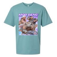 Moo Deng Meme Hippo Sueded Cloud Jersey T-Shirt