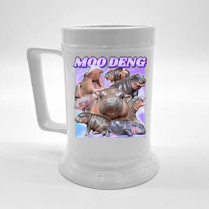 Moo Deng Meme Hippo Beer Stein