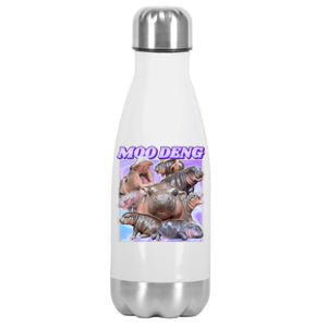 Moo Deng Meme Hippo Stainless Steel Insulated Water Bottle