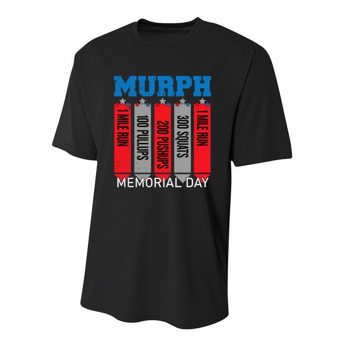 Memorial Day Murph Wod Workout Cross Fitness Fun Gift Youth Performance Sprint T-Shirt