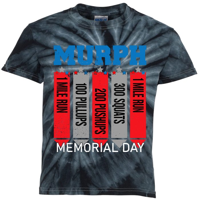 Memorial Day Murph Wod Workout Cross Fitness Fun Gift Kids Tie-Dye T-Shirt