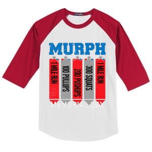 Memorial Day Murph Wod Workout Cross Fitness Fun Gift Kids Colorblock Raglan Jersey