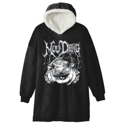 Moo Deng Metal Hooded Wearable Blanket