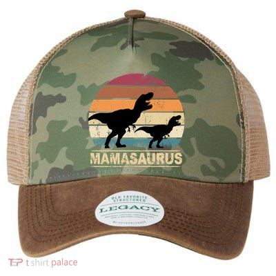 Mamasaurus Dinosaurus Mama Dino Sunset Trex Dinosaur Gift Legacy Tie Dye Trucker Hat