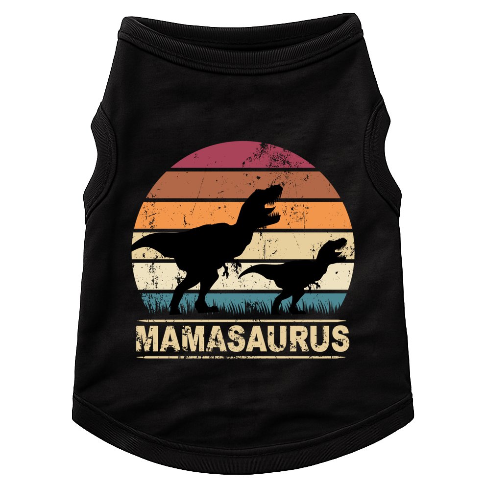 Mamasaurus Dinosaurus Mama Dino Sunset Trex Dinosaur Gift Doggie Tank