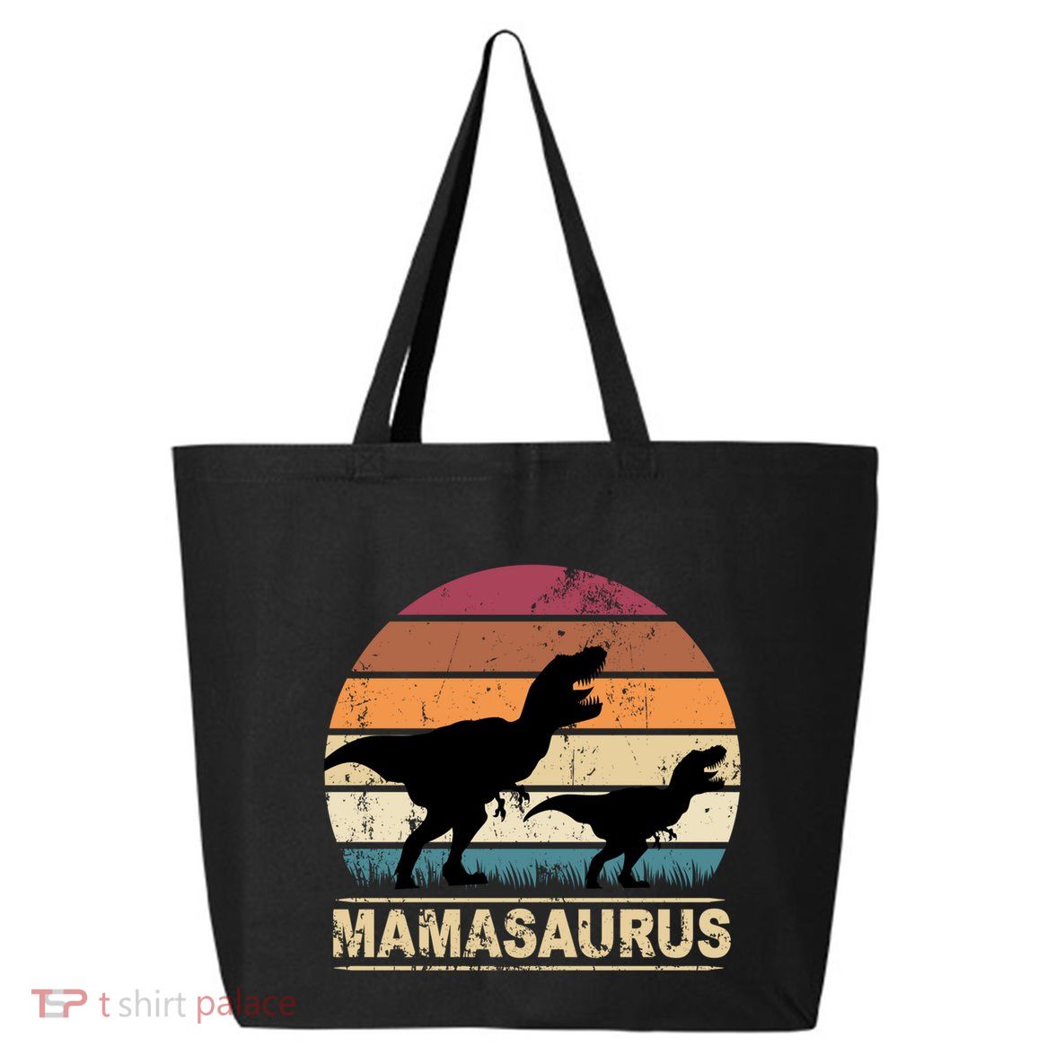 Mamasaurus Dinosaurus Mama Dino Sunset Trex Dinosaur Gift 25L Jumbo Tote