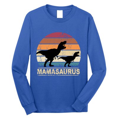 Mamasaurus Dinosaurus Mama Dino Sunset Trex Dinosaur Gift Long Sleeve Shirt