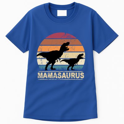 Mamasaurus Dinosaurus Mama Dino Sunset Trex Dinosaur Gift Tall T-Shirt