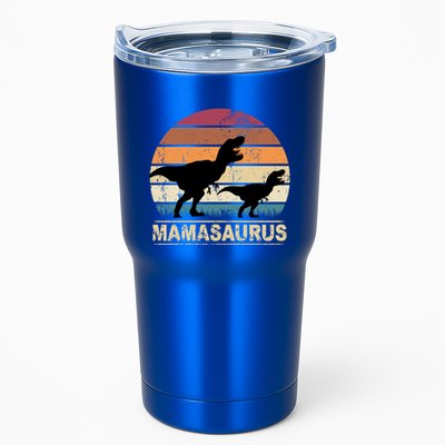 Mamasaurus Dinosaurus Mama Dino Sunset Trex Dinosaur Gift Tumbler
