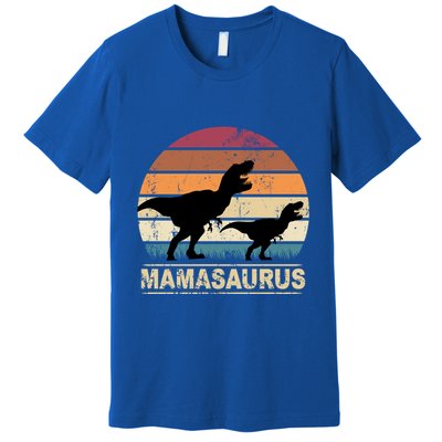 Mamasaurus Dinosaurus Mama Dino Sunset Trex Dinosaur Gift Premium T-Shirt