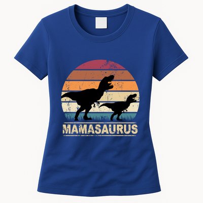 Mamasaurus Dinosaurus Mama Dino Sunset Trex Dinosaur Gift Womens T-Shirt