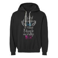 My Dad My Angel In Heaven In Loving Memory Of My Dad Garment-Dyed Fleece Hoodie