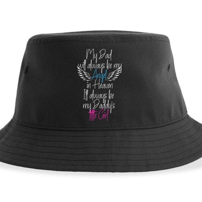 My Dad My Angel In Heaven In Loving Memory Of My Dad Sustainable Bucket Hat