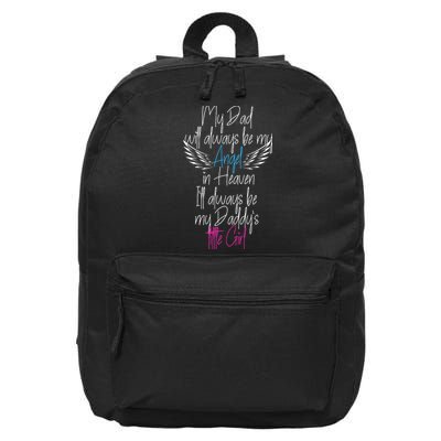 My Dad My Angel In Heaven In Loving Memory Of My Dad 16 in Basic Backpack