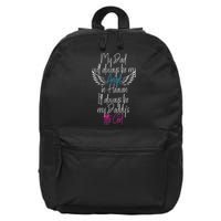 My Dad My Angel In Heaven In Loving Memory Of My Dad 16 in Basic Backpack