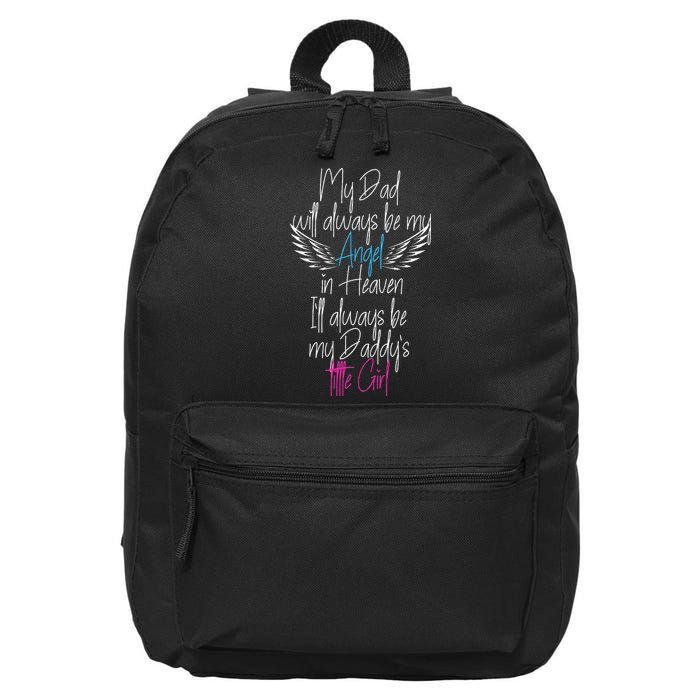 My Dad My Angel In Heaven In Loving Memory Of My Dad 16 in Basic Backpack