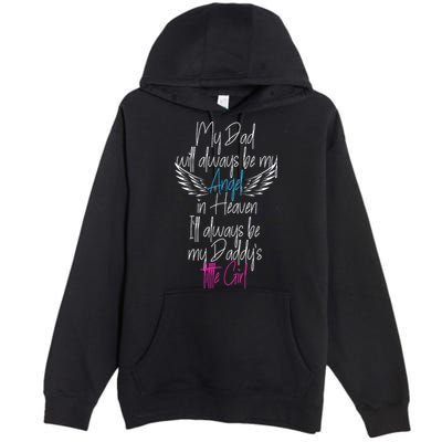 My Dad My Angel In Heaven In Loving Memory Of My Dad Premium Pullover Hoodie