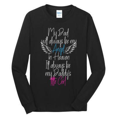 My Dad My Angel In Heaven In Loving Memory Of My Dad Tall Long Sleeve T-Shirt