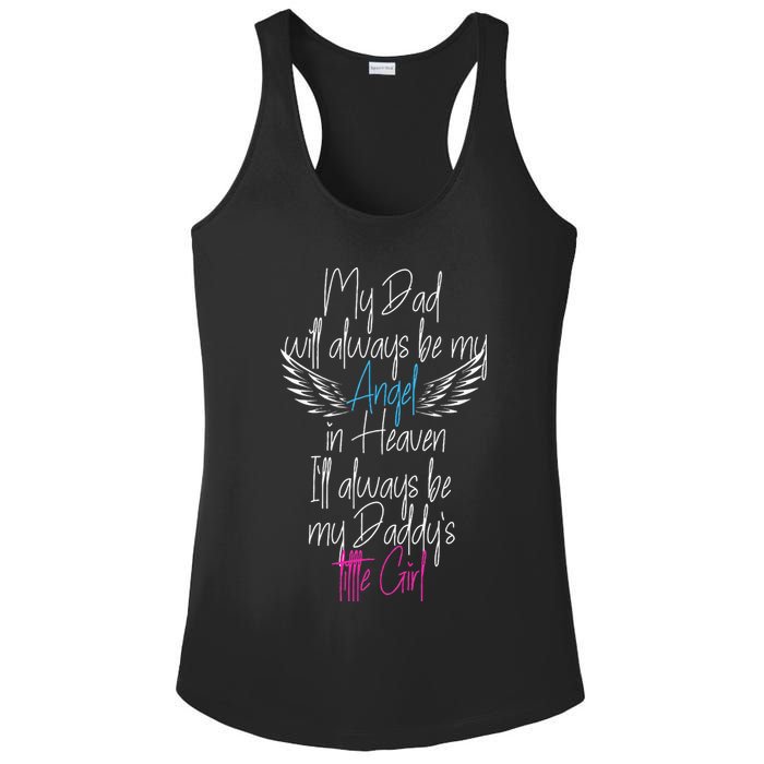 My Dad My Angel In Heaven In Loving Memory Of My Dad Ladies PosiCharge Competitor Racerback Tank