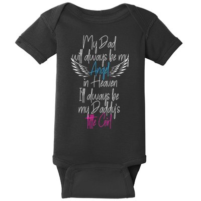 My Dad My Angel In Heaven In Loving Memory Of My Dad Baby Bodysuit