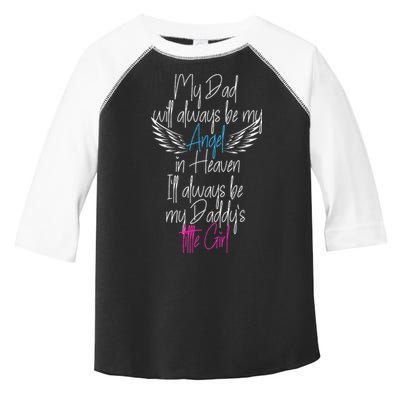 My Dad My Angel In Heaven In Loving Memory Of My Dad Toddler Fine Jersey T-Shirt