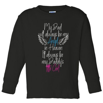 My Dad My Angel In Heaven In Loving Memory Of My Dad Toddler Long Sleeve Shirt