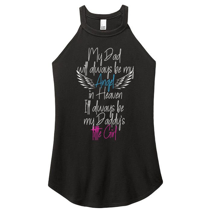 My Dad My Angel In Heaven In Loving Memory Of My Dad Women's Perfect Tri Rocker Tank