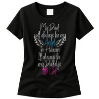 My Dad My Angel In Heaven In Loving Memory Of My Dad Womens T-Shirt