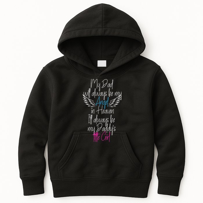 My Dad My Angel In Heaven In Loving Memory Of My Dad Kids Hoodie