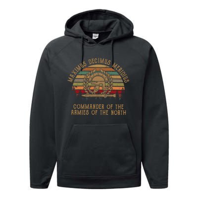 Maximus Decimus Meridius Commander Of The Armies Of The North Vintage Movie Performance Fleece Hoodie