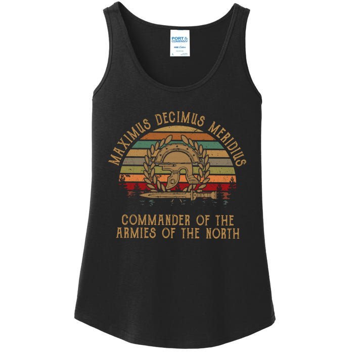 Maximus Decimus Meridius Commander Of The Armies Of The North Vintage Movie Ladies Essential Tank