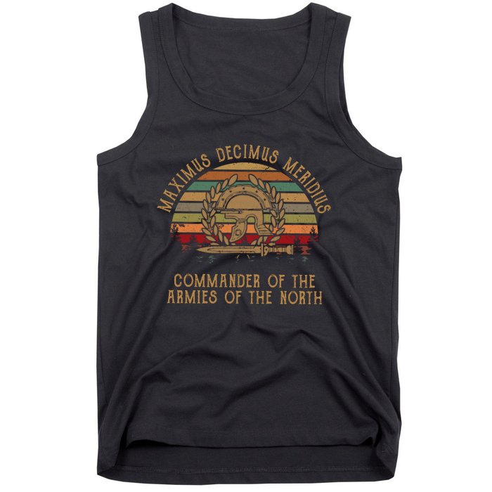 Maximus Decimus Meridius Commander Of The Armies Of The North Vintage Movie Tank Top