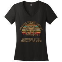 Maximus Decimus Meridius Commander Of The Armies Of The North Vintage Movie Women's V-Neck T-Shirt