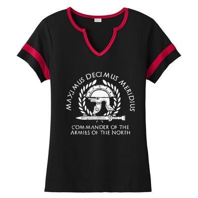 Maximus Decimus Meridius Commander Of The Armies Of The North Vintage Movie Ladies Halftime Notch Neck Tee