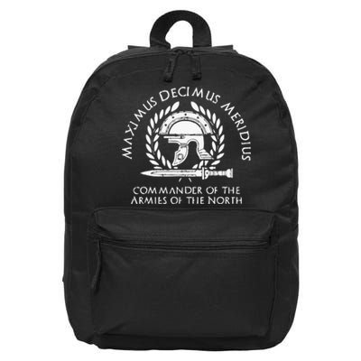 Maximus Decimus Meridius Commander Of The Armies Of The North Vintage Movie 16 in Basic Backpack