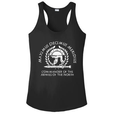 Maximus Decimus Meridius Commander Of The Armies Of The North Vintage Movie Ladies PosiCharge Competitor Racerback Tank