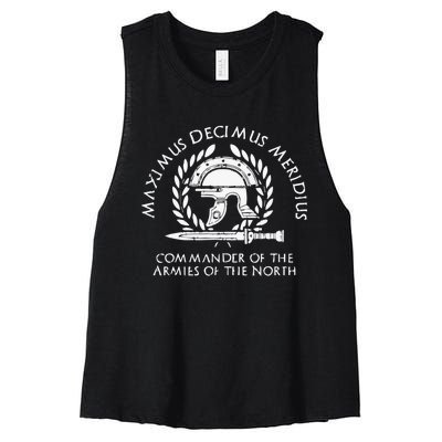 Maximus Decimus Meridius Commander Of The Armies Of The North Vintage Movie Women's Racerback Cropped Tank