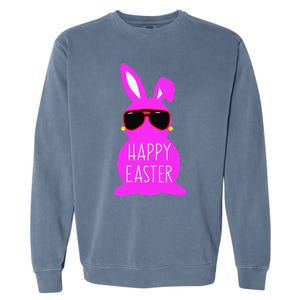 Mom Daughter Matching Happy Easter Bunny Mommy And Me Outfit Garment-Dyed Sweatshirt