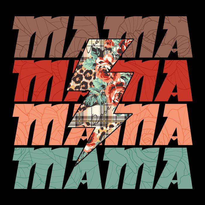 Mothers Day Mama Lightning Rose Pattern City Backpack