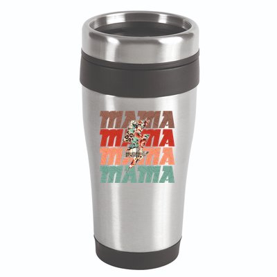 Mothers Day Mama Lightning Rose Pattern 16oz Travel Tumbler