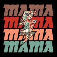 Mothers Day Mama Lightning Rose Pattern Zip Tote Bag