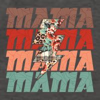 Mothers Day Mama Lightning Rose Pattern Vector Backpack