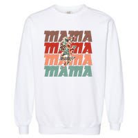 Mothers Day Mama Lightning Rose Pattern Garment-Dyed Sweatshirt