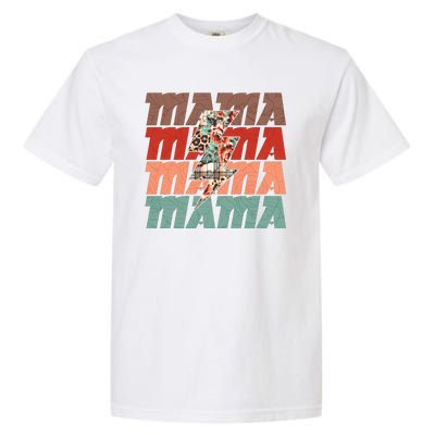 Mothers Day Mama Lightning Rose Pattern Garment-Dyed Heavyweight T-Shirt