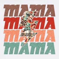 Mothers Day Mama Lightning Rose Pattern Garment-Dyed Heavyweight T-Shirt