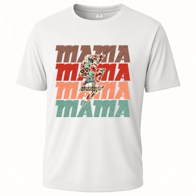 Mothers Day Mama Lightning Rose Pattern Performance Shirt
