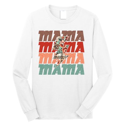 Mothers Day Mama Lightning Rose Pattern Long Sleeve Shirt